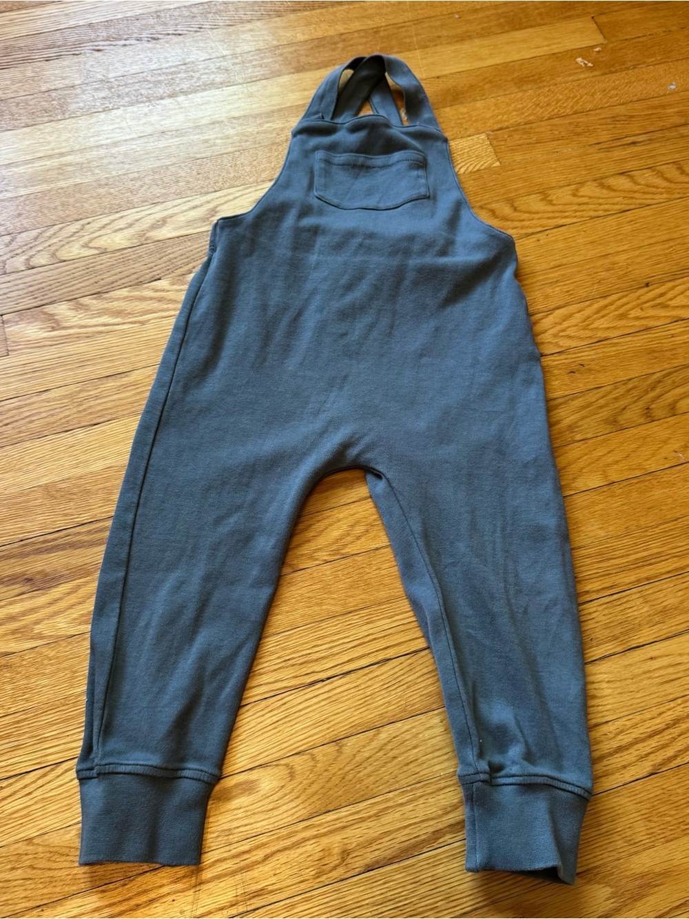 Colored Organics Slate Gray Kids Overalls size 18-24 months